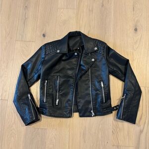 NEW SHEIN Black Leather Jacket
